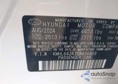 2025 Hyundai Sonata Sel из США, поврежденный, VIN KMHL64JA1SA436469